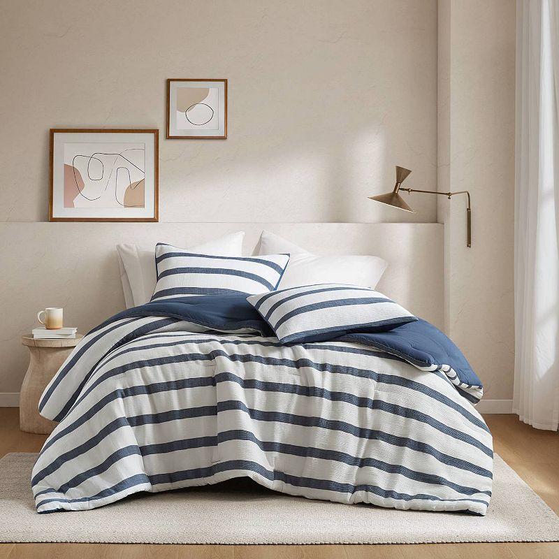 510 Design Merritt Yarn-Dyed Striped Comforter Set, Blue