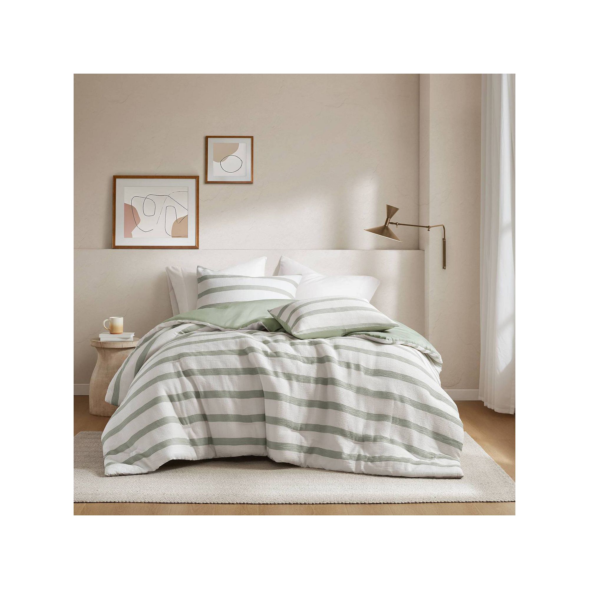 510 Design Merritt Yarn-Dyed Striped Comforter Set, Green