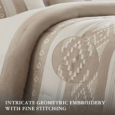 Woolrich Sutherland 5-pc. Microsuede Embroidery Comforter Set with Coordinating Throw Pillows