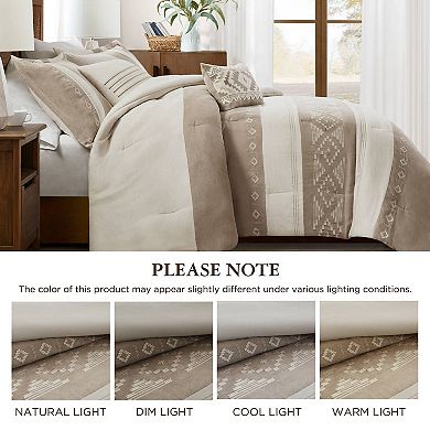 Woolrich Sutherland 5-pc. Microsuede Embroidery Comforter Set with Coordinating Throw Pillows