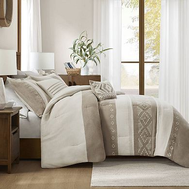 Woolrich Sutherland 5-pc. Microsuede Embroidery Comforter Set with Coordinating Throw Pillows