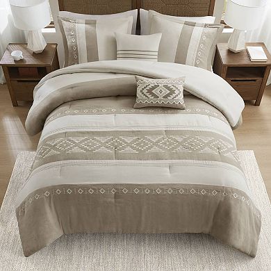 Woolrich Sutherland 5-pc. Microsuede Embroidery Comforter Set with Coordinating Throw Pillows