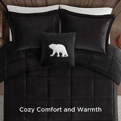 Woolrich Alton 4-pc. Plush & Sherpa Down Alternative Comforter Set with Coordinating Throw Pillow
