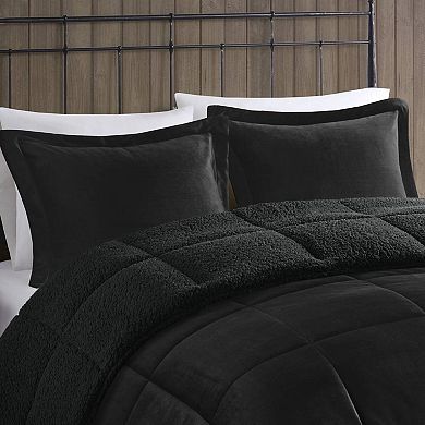 Woolrich Alton 4-pc. Plush & Sherpa Down Alternative Comforter Set with Coordinating Throw Pillow