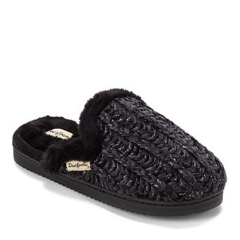 Dearfoams Paris Women's Chenille Shaped Tab Scuff Slippers