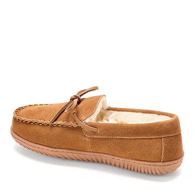 Dearfoams Harriet Women's Genuine Suede Moc Slippers