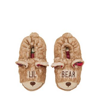 Dearfoams Lil Bear Kids Closed Back Slippers