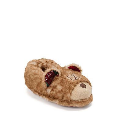 Dearfoams Lil Bear Kids Closed Back Slippers