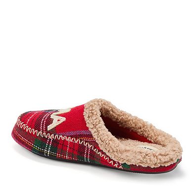 Dearfoams Mama Bear Women's Slip-On Plaid Clog Slippers