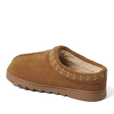 Dearfoams Doreen Women's Genuine Suede Clog With Embroidery