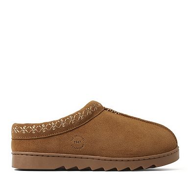 Dearfoams Doreen Women's Genuine Suede Clog With Embroidery