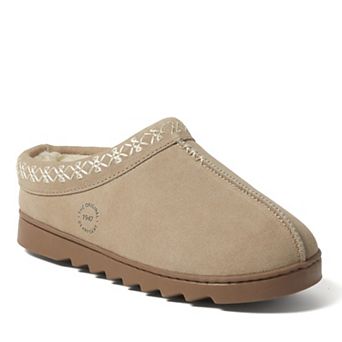Dearfoams Doreen Women's Genuine Suede Clog With Embroidery