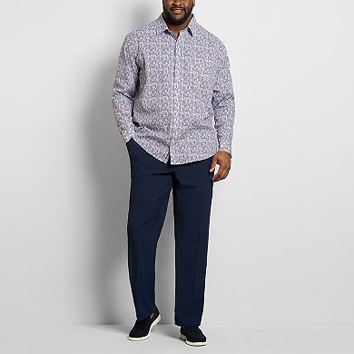 Big & Tall Van Heusen Long Sleeve Halogen Print Shirt