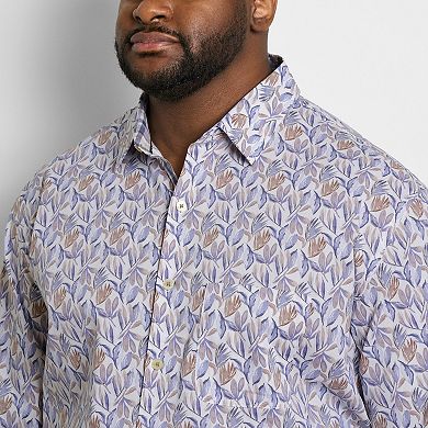 Big & Tall Van Heusen Long Sleeve Halogen Print Shirt