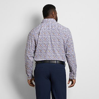 Big & Tall Van Heusen Long Sleeve Halogen Print Shirt