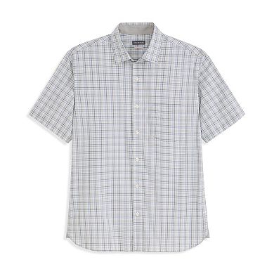 Big & Tall Van Heusen Short Sleeve Folsen StainShield Plaid Shirt