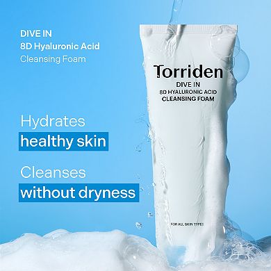 DIVE IN 8D Hyaluronic Acid Cleansing Foam for Gentle Daily Cleanse & Refreshing Glow
