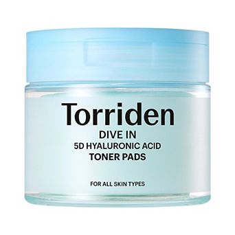 Torriden DIVE IN 5D Hyaluronic Acid Toner Pads for Deep Hydration & Exfoliation