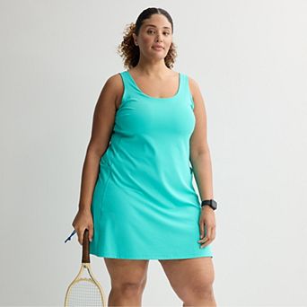 Plus Size Tek Gear® Ultrastretch Midi Tank Dress with Built-In Undershorts