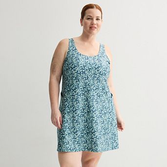 Plus Size Tek Gear® Ultrastretch Midi Tank Dress with Built-In Undershorts