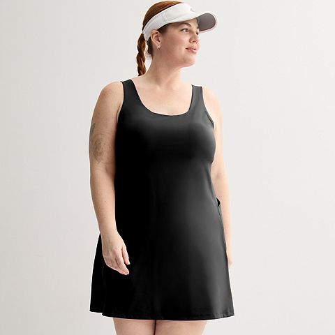 Женские платья Tek Gear Plus Size Tek Gear® Ultrastretch Midi Tank Dress with Built-In Undershorts