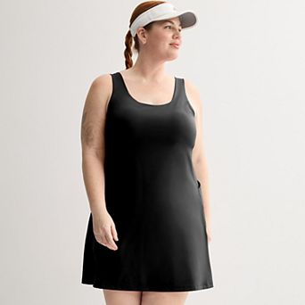 Plus Size Tek Gear® Ultrastretch Midi Tank Dress with Built-In Undershorts