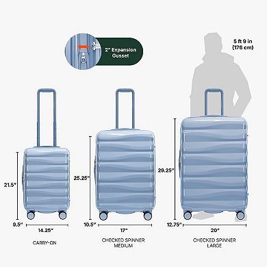 Traveler's Choice Edinburgh II 3-pc. Hardside Spinner Luggage Set