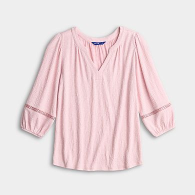 Women's Apt. 9® Elbow Sleeve Ric Rac Trim Top