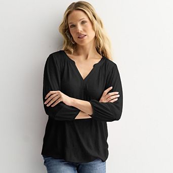 Women's Apt. 9® Elbow Sleeve Ric Rac Trim Top