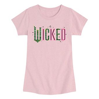 Girls 7-16 Wicked Pink & Green Logo Graphic Tee
