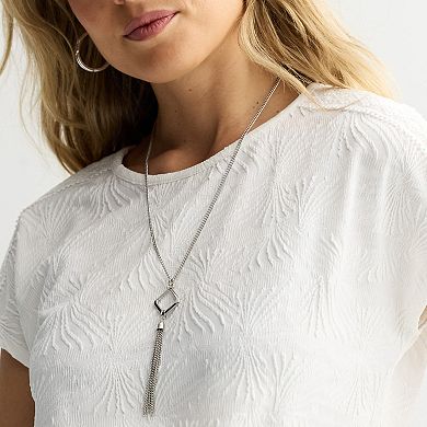 Women's Apt. 9® Dolman Sleeve Tie Front Top with Trim