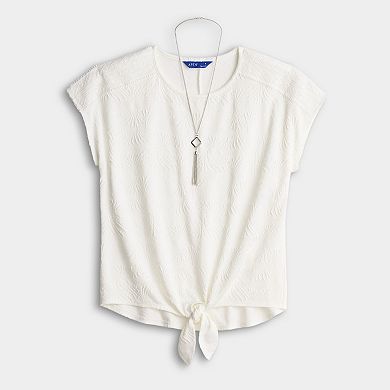 Women's Apt. 9® Dolman Sleeve Tie Front Top with Trim