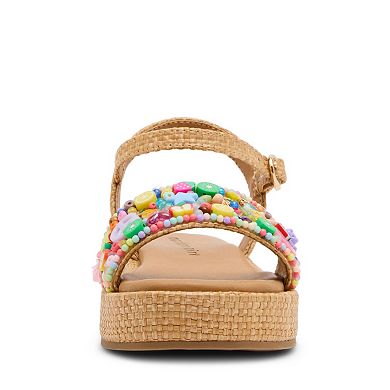 madden girl MMELISA Girls' Slingback Platform Sandals