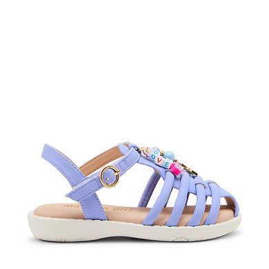 madden girl MTRIVER Girls' Slingback Beaded Strappy Sandals