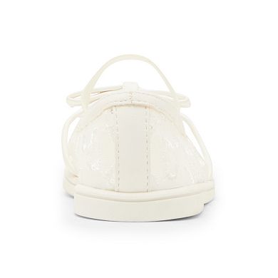 madden girl MTMESHIE Girls' Bow Accent Slip-On Flats