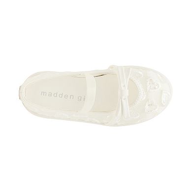 madden girl MTMESHIE Girls' Bow Accent Slip-On Flats