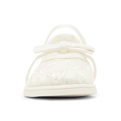 madden girl MTMESHIE Girls' Bow Accent Slip-On Flats