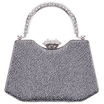 N by Nina M-Osca Evening Handbag with Rhinestone Handle