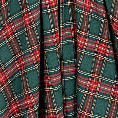 Girls 7-16 Rare Editions Plaid Smocked Bodice Maxi Dress With Flutter Sleeve