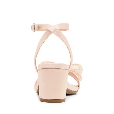 madden girl MALVENA Girls Block Heel Sandals With Bow Accent