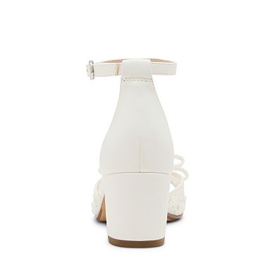 madden girl MPEARLL' Girls Block Heel Slingback Heels