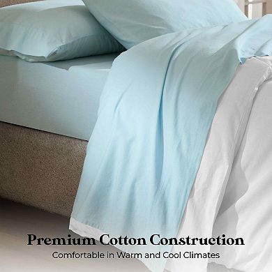 SUPERIOR Carmen Cotton Solid Deep Pocket Sheet Set & Pillowcases Set