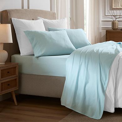 SUPERIOR Carmen Cotton Solid Deep Pocket Sheet Set & Pillowcases Set