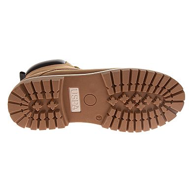 U.S. Polo Assn. Men’s Rugged Lace-Up Boots Durable Casual Work Boot