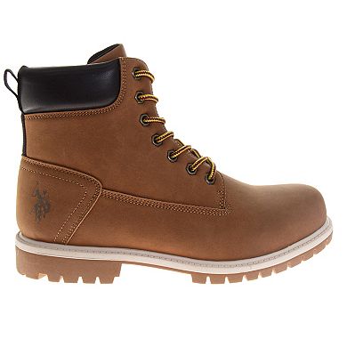 U.S. Polo Assn. Men’s Rugged Lace-Up Boots Durable Casual Work Boot
