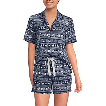 Women's Lands' End Pajama Top & Pajama Shorts Set