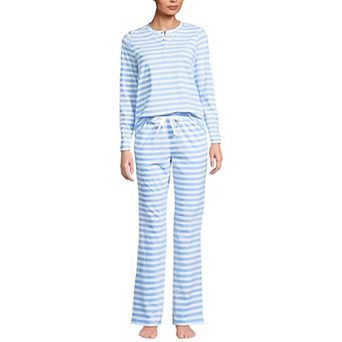 Petite Lands' End Knit Pajama Long Sleeve Top & Pajama Bottoms Set