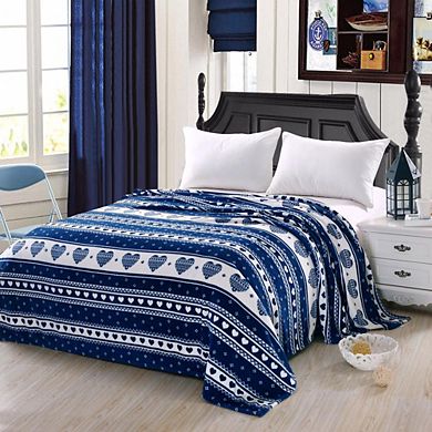 Heartfelt Valentine Micro Plush Microfiber Blanket for Romantic Comfort