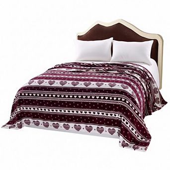 Heartfelt Valentine Micro Plush Microfiber Blanket for Romantic Comfort