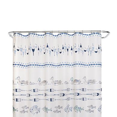 The Big One Lake Themed Shower Curtain